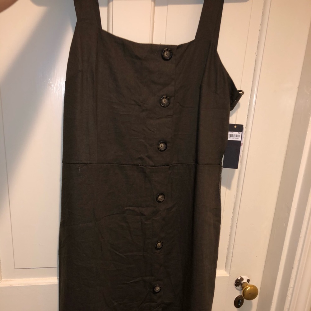 JUNIORS OLIVE BUTTON DRESS!!! Macy’s